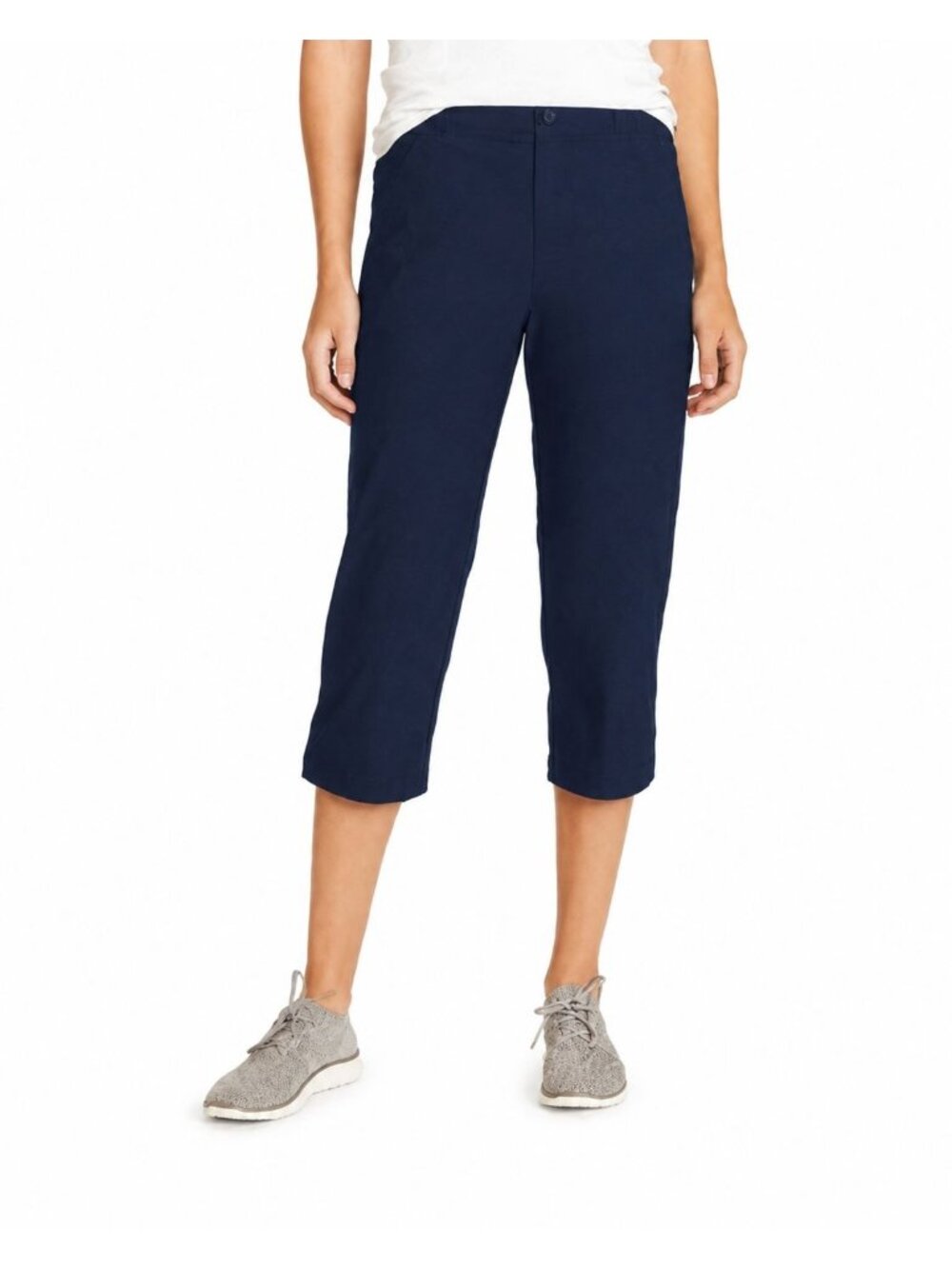 Eddie Bauer Womens Tech Capri Pants Size 10 Blue UPF 50 Secure Pocket